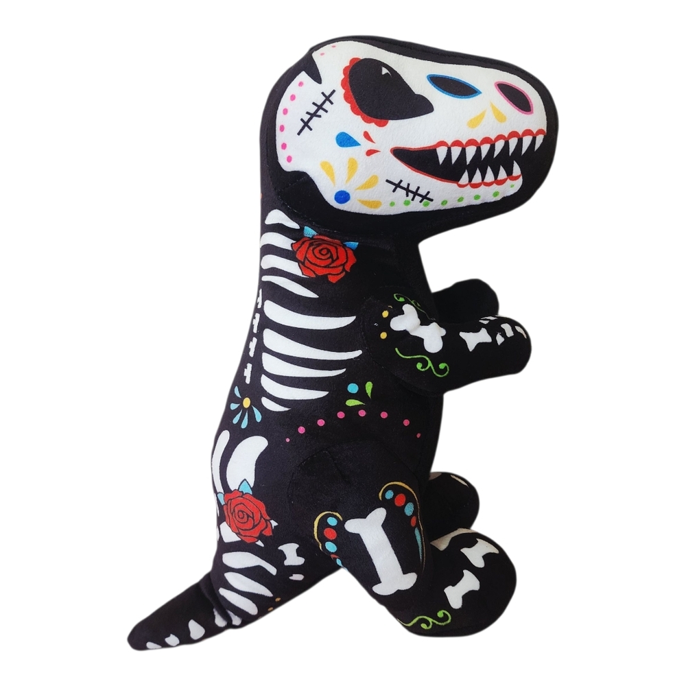 Day of the Dead 12" T-Rex Plush Dinosaur Dia de Muertos Sugar Skull Halloween